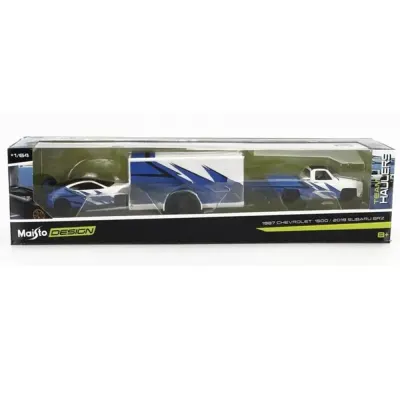 Set camion si masina metalica, Maisto, Design Team Haulers, 1:64