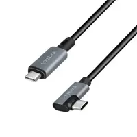 Cablu alimentare si date LOGILINK, USB Type-C (T) la USB Type-C (T) la 90 grade, 2m, PD 100W