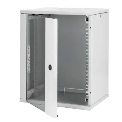 10'' Wall Mount Cabinet - Metal - Transparent Door - 325x400x262 - Ral 7035 Grey