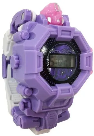 Ceas electronic pentru copii Raya Toys - Robot Transformer, violet