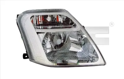 Far dreapta potrivit CITROEN C2 - (H4, electric, cu motoras, fundal cromat)