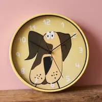 Ceas de perete pentru camera copilului, 20,3 cm, model cățel