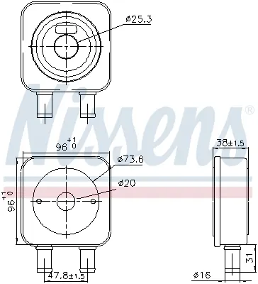 Radiator ulei cutie automata CITROEN C3 I, C3 II, C5 I, C5 II, DS3; PEUGEOT 2008 I, 207, 208 I, 407 1.4-2.0ALK dupa 2001