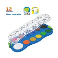 Acuarele pastila, 12culori/set + pensula, (28mm+40mm), Keyroad KR971695