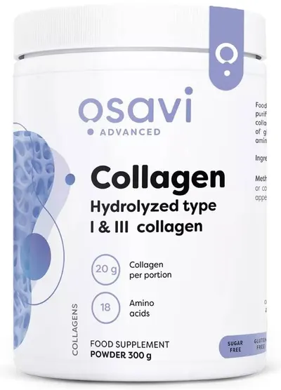 Collagen Hydrolyzed Peptides Type I & III, 300 g, Osavi