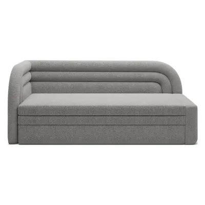 Canapea gri extensibilă/cu spațiu de depozitare cu tapițerie din țesătură bouclé cu colț pe partea stângă 223 cm Fabillo – ELTAP