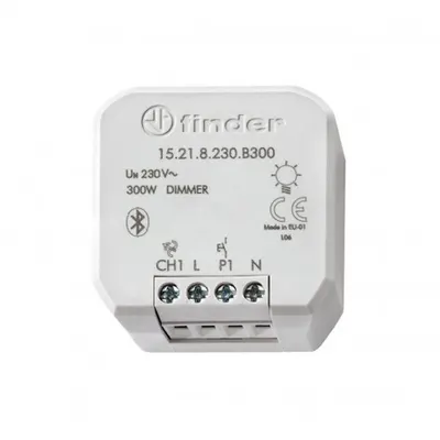 Dimmer (variator de tensiune) - 1 ND (contact normal deschis), Bluetooth BLE, 230 V, 300 W, Wall round box mounting, C.A. (50/60Hz), Standard, 50/60 Hz
