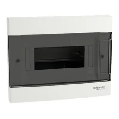 Easy9EU, Cofret cu montaj incastrat, 1x8 Module, usa fumurie, cu 2 blocuri terminale