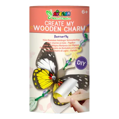 Set creativ din lemn - breloc Fluture, colectia Creatii Naturale