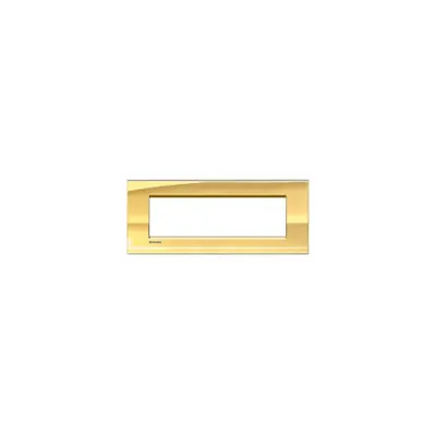 Placa ornament ,7 module, auriu, living light, BTICINO