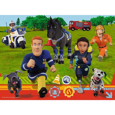 Puzzle 30 piese - Pompierul Sam gata de salvare
