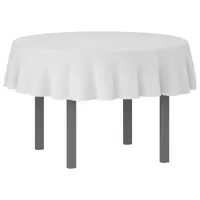 vidaXL Țesătură pentru masă Rotund Alb Ø 160 cm Poliester