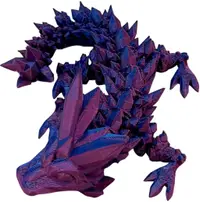 3D Print 3D Morph Lab - Pui de dragon, cristal, albastru-roșu