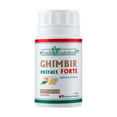 Ghimbir Extract Forte Natural, 60 capsule, Health Nutrition