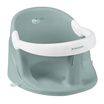 Scaun de baie pentru copii KikkaBoo Ocean Deep Sage,sistem de fixare cu ventuze,Spatar inalt si margine de protectie,recomandat de la 6 luni