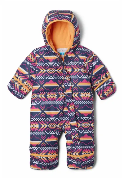 Salopeta cu umplutura de puf - pentru schi si snowboarding Snugly Bunny - Piersica/Bleumarin