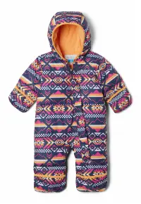 Salopeta cu umplutura de puf - pentru schi si snowboarding Snugly Bunny - Piersica/Bleumarin