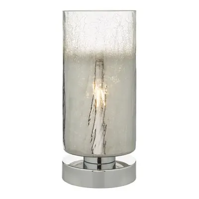 Veioza Deena Touch Table Lamp Polished Chrome Crackle Glass