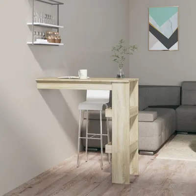 vidaXL Masă bar de perete stejar sonoma 102x45x103,5 cm lemn compozit