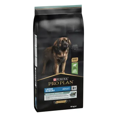 Hrana uscata pentru caini Pro Plan Large Robust Adult, Sensitive Digestion, Miel, 14kg 14kg