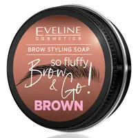 Sapun pentru fixarea sprancenelor Brow&Go So Fluffy Brown, 25ml, Eveline Cosmetics