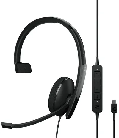 Căști cu microfon Sennheiser - EPOS SC 130, USB-C, negre