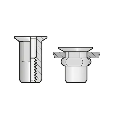 Piulite-nit Semihexagonale Cap Tesit Inox-M 5 X 12