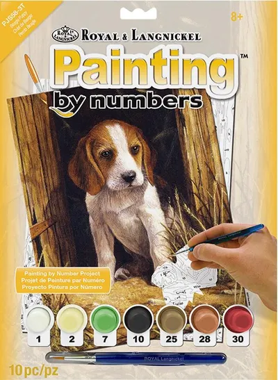 Pictură pe numere cu vopsele acrilice Royal Junior - Beagle