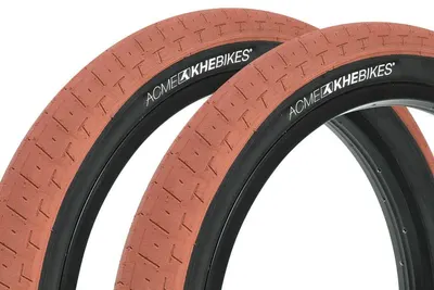 Set cauciucuri BMX KHE ACME 20 inch x 2,40 inch maro