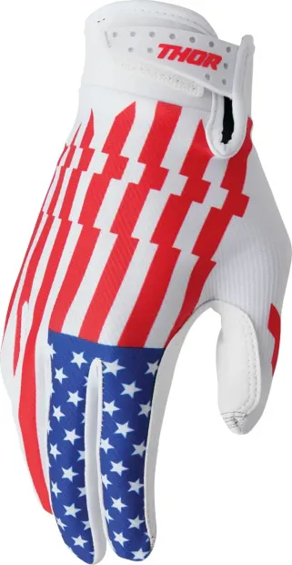 Manusi atv cross Thor Launchmode Patriot, culoare rosu albastru, marime L