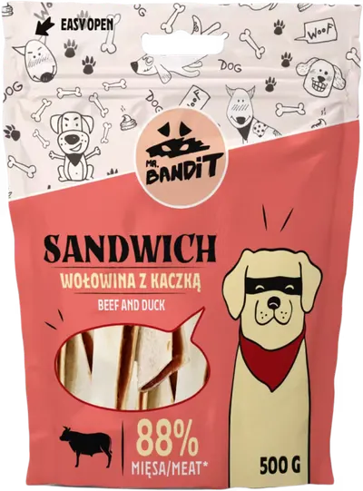 Mr. Bandit Sandwich, Vita Cu Rata, 500 g