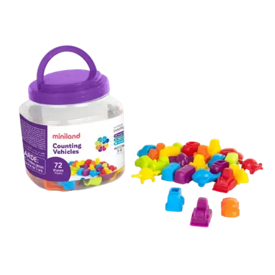 Set de 72 masinute pentru numarat si sortat