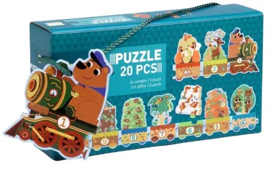 Puzzle educativ pentru copii Djeco - eu numar, 20 piese