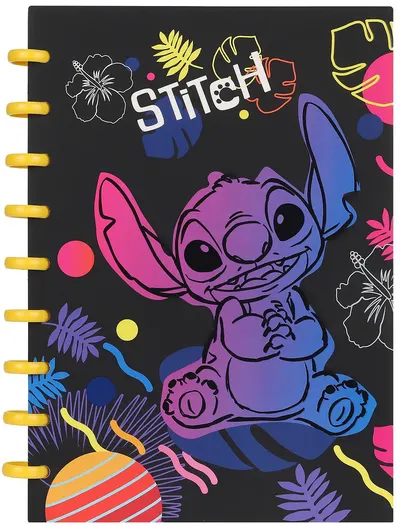 Caiet cu spirală Cool Pack Disney - Stitch Black, B5, 100 foi, pătrate