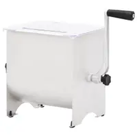 Gossi malaxor de carne manual cu capac, argintiu, otel inoxidabil