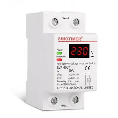 Releu Siguranta Digitala de Protectie Tensiune 40a, 230v, Reaclansare Automata