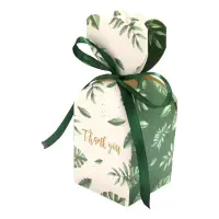 Cutie mică în formă de vază cu fundă satinată - verde (set 50 buc) 5x5x6.5cm - Default Title