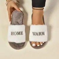 Papuci de casa pentru femei PC010, Home&Warm, Crem