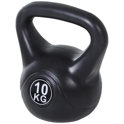 Homcom Kettlebell 10 kg, 25x19x28 cm, negru