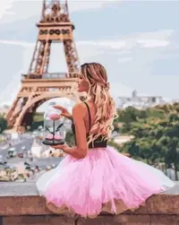 Set de pictură pe numere MagicArt - Nuanțe de roz la Paris