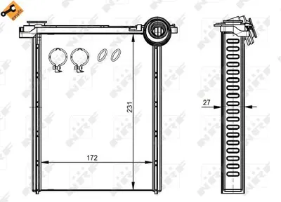 Schimbator caldura incalzire habitaclu (cu easy fit elements) CITROEN C3 PICASSO; PEUGEOT 308 CC, 308 I, 308 SW I, RCZ 1.2-2.0D dupa 2007