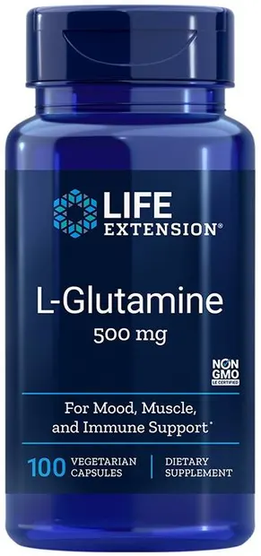 L-Glutamine, 500 mg, 100 capsule vege, Life Extension