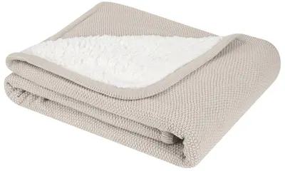 Pătură tricotată din bumbac KikkaBoo - Dream Big, Beige