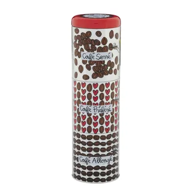 Cutie metalica - Boite a Dosettes de Cafe - Serveurs - Marron / Rose