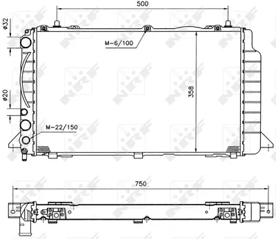 Radiator motor potrivit AUDI 80 B4, CABRIOLET B3, COUPE B3 1.6 1.9D 2.0