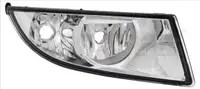 Proiector ceata Dreapta (H8/P21W, cromat; DRL) potrivit SKODA FABIA II, ROOMSTER, ROOMSTER PRAKTIK 2010-2015