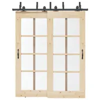 Gossi set feronerie pentru usa glisanta, negru, 183 cm, otel