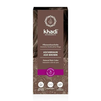 Vopsea de par naturala, SATEN CENUSIU, 100gr, Khadi