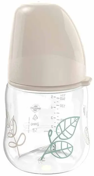 Biberon NIP Green - Cherry, Flow S, 0 m+, 150 ml , bej