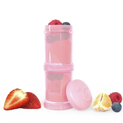 Recipiente hrana bebe Twistshake Pastel - Roz, 2 x 100 ml